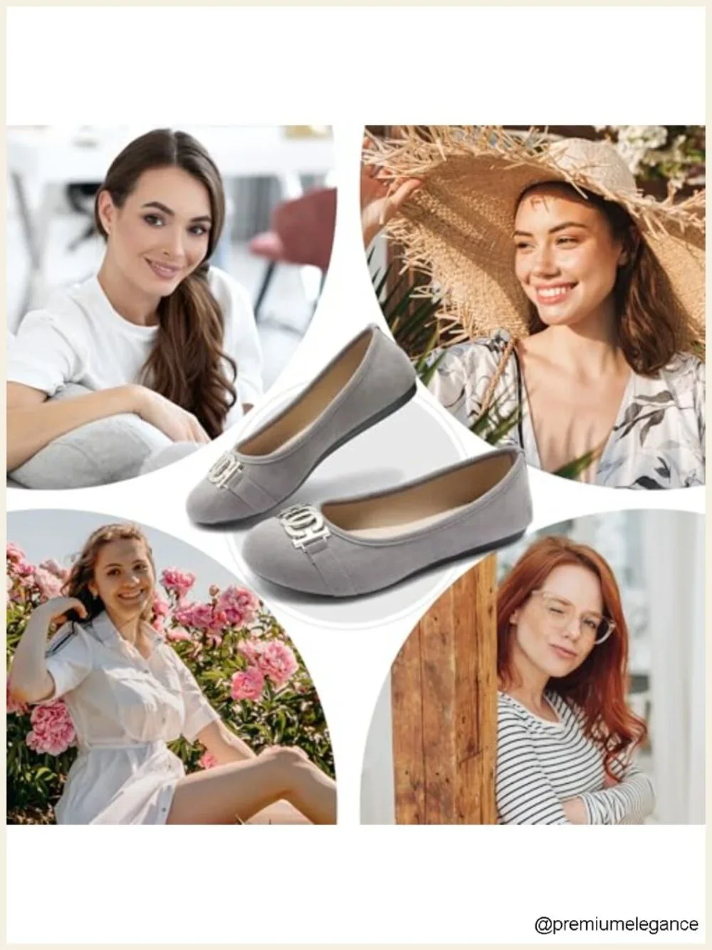 Women's Ballet Flats Slip On Round Toe Memory Foam Cushioned Casual Walking